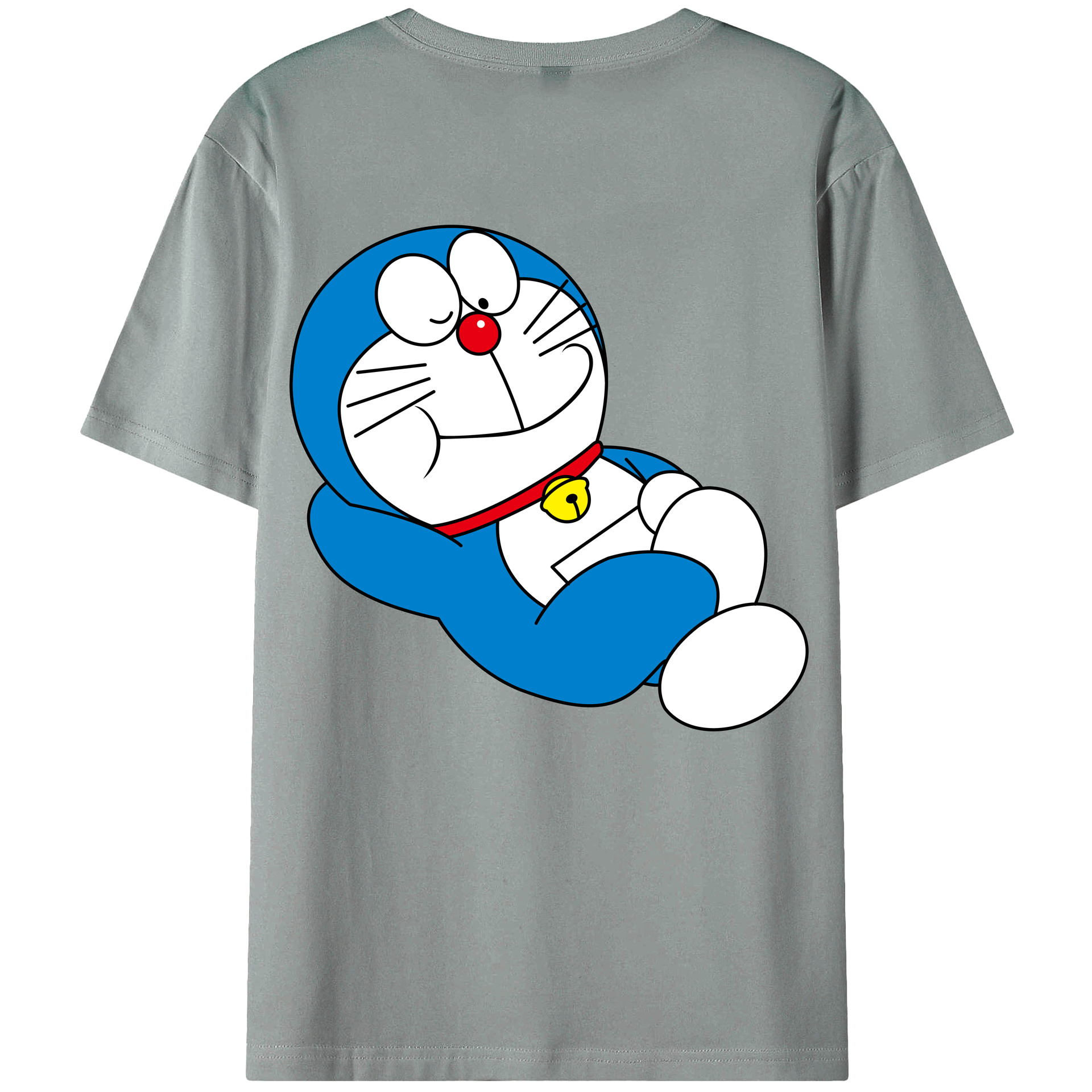 （画像用） ドラえもん Doraemon 綿100％ メンズ半袖Tシャツ（バックプリント） 通気性